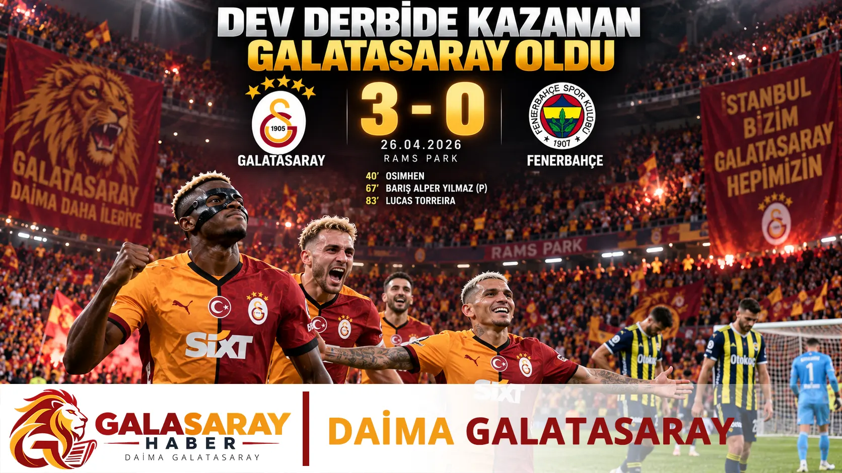 Dev derbide kazanan Galatasaray oldu