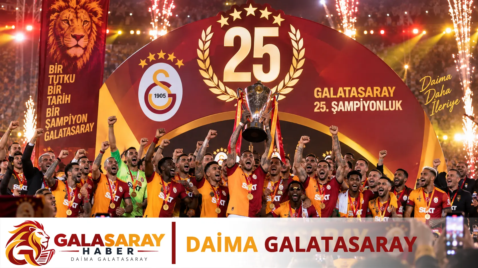 Galatasaray 25'inci şampiyonluğunu kutladı