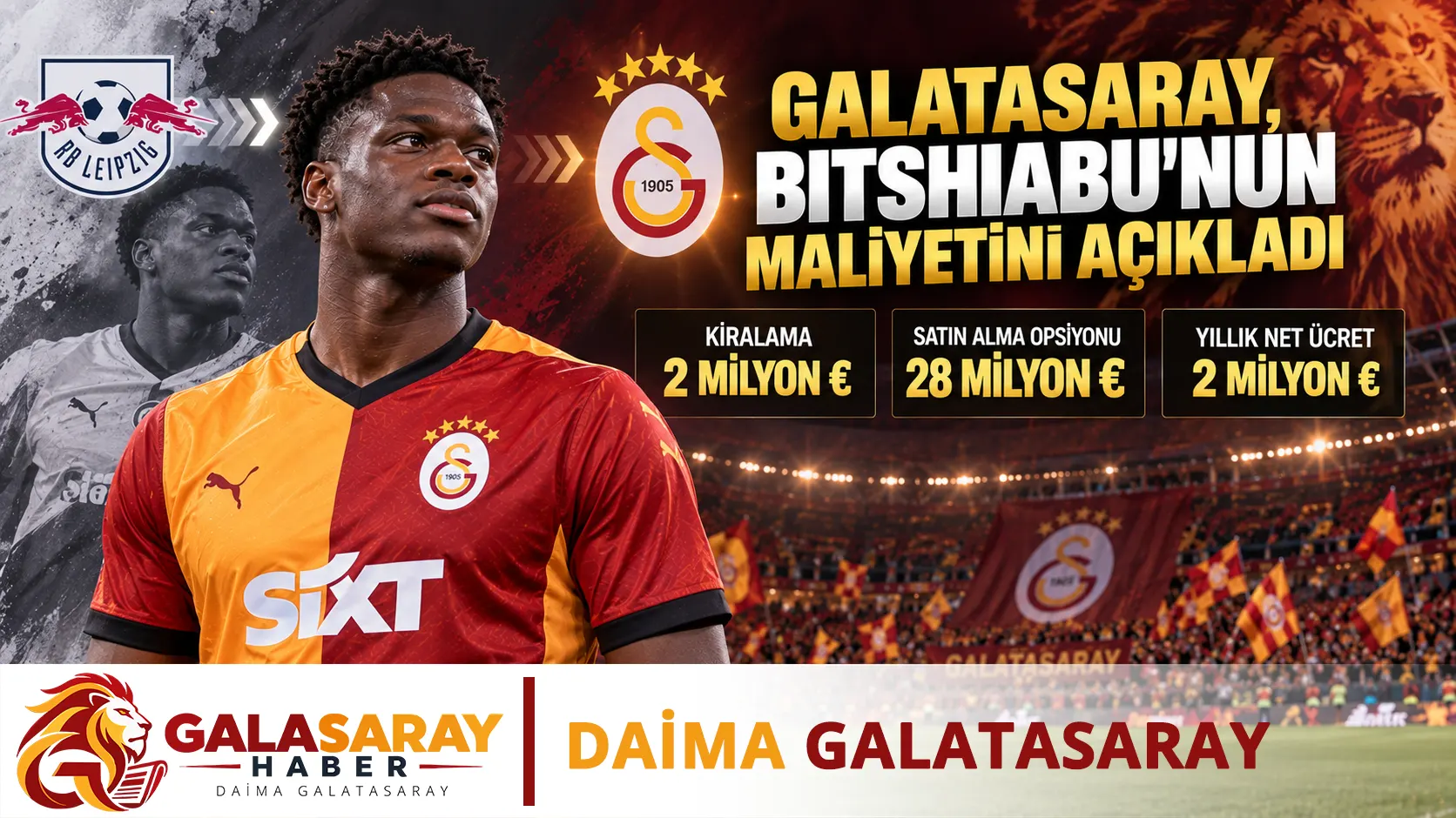 Galatasaray, Bitshiabu'nun maliyetini açıkladı