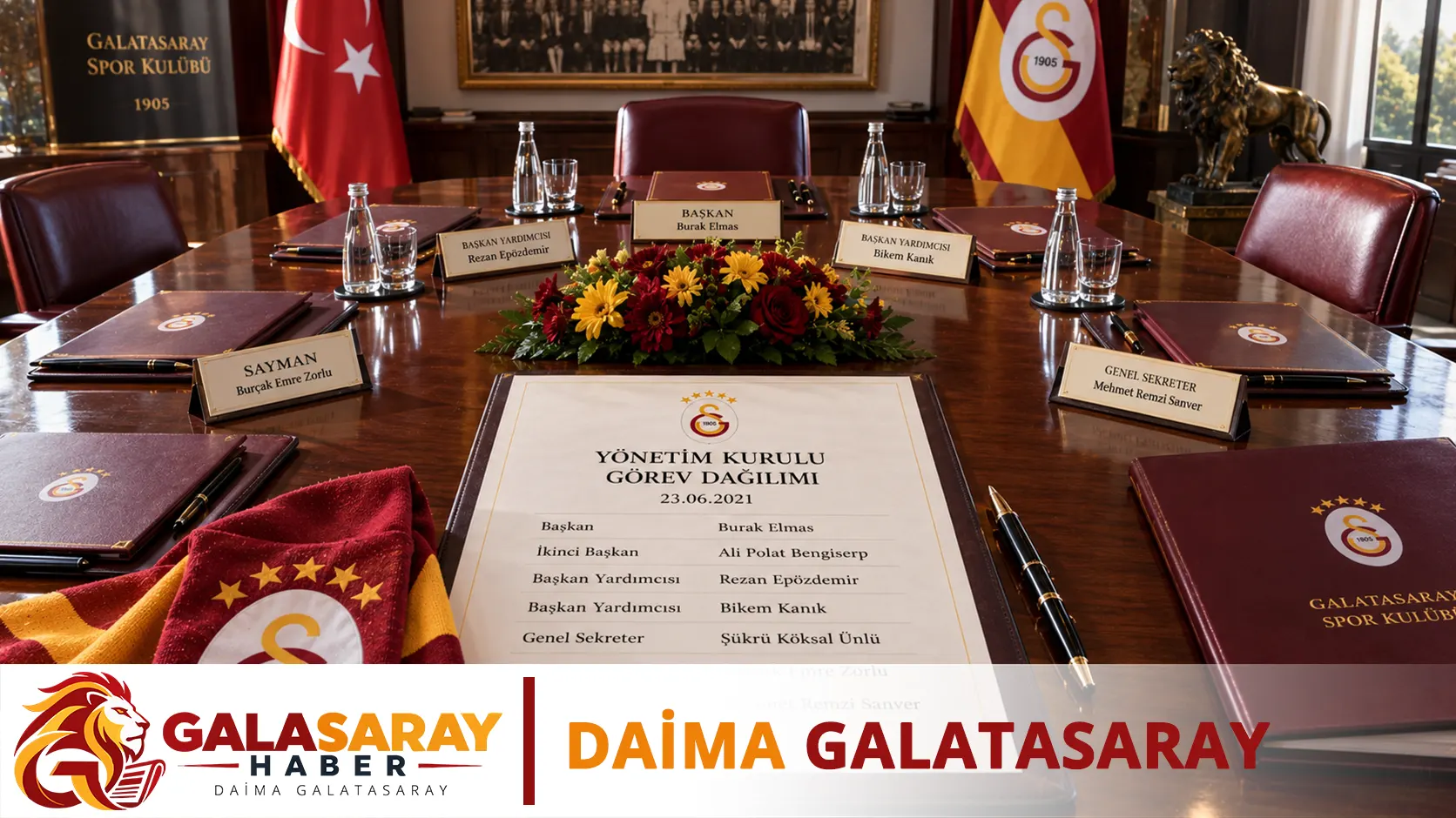 Galatasaray Kulübü Yönetim Kurulu'nda görev dağılımı yapıldı