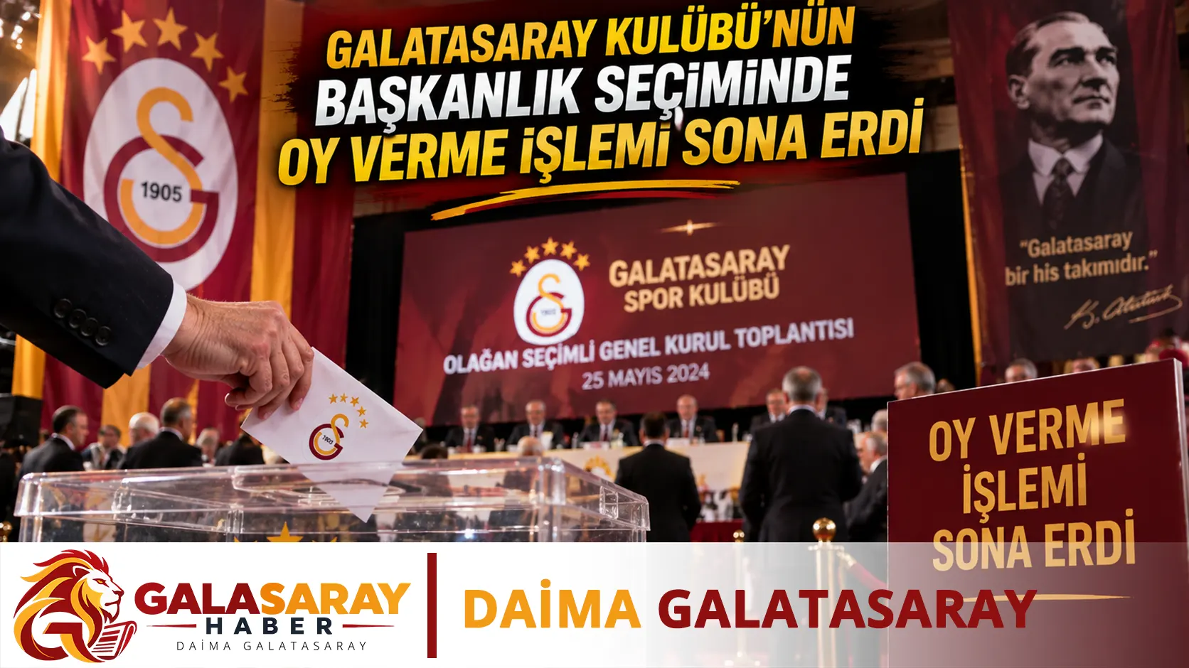Galatasaray Kulübü'nün başkanlık seçiminde oy verme işlemi sona erdi