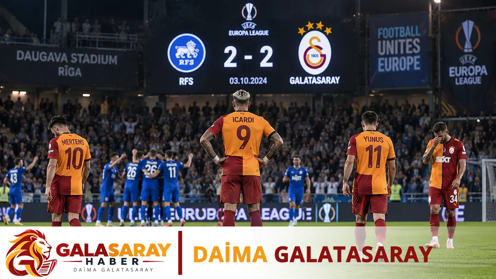 Galatasaray Letonya'da takıldı