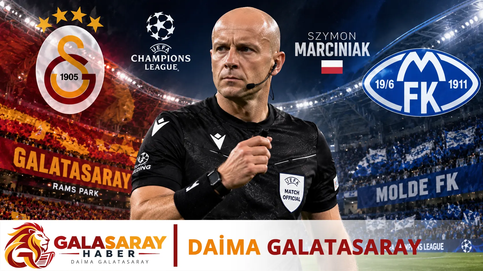Molde rövanşına Marciniak: Tribünün enerjisi oyunda kalsın