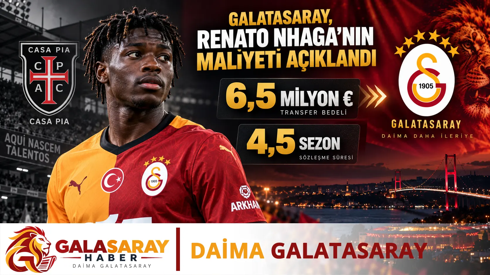 Galatasaray, Renato Sam-Na Nhaga’nın maliyetini açıkladı