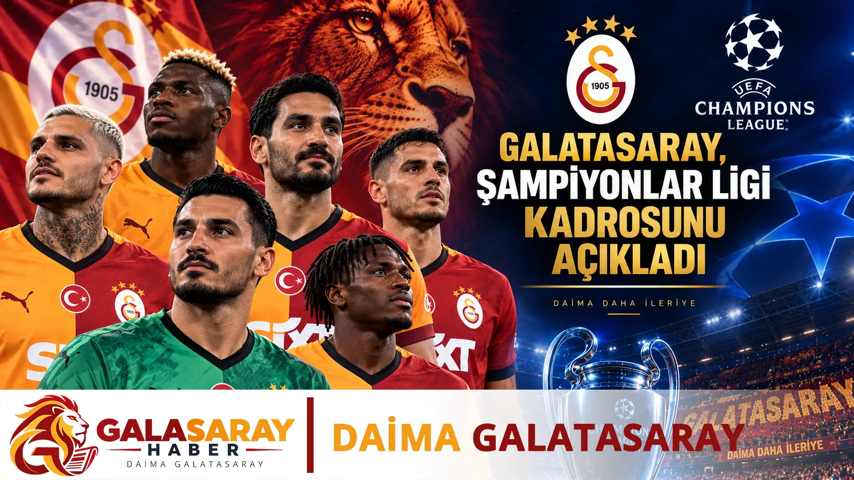 Galatasaray, Şampiyonlar Ligi kadrosunu açıkladı