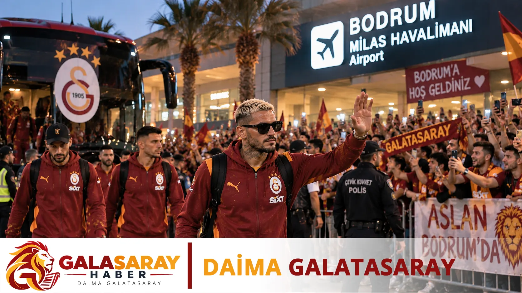 Galatasaray'a Bodrum'da coşkulu karşılama