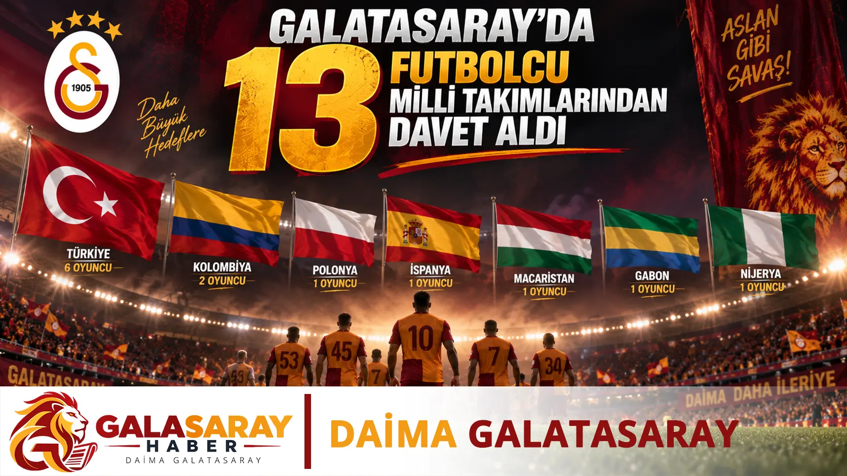 Galatasaray'da 13 futbolcu milli takımlarından davet aldı