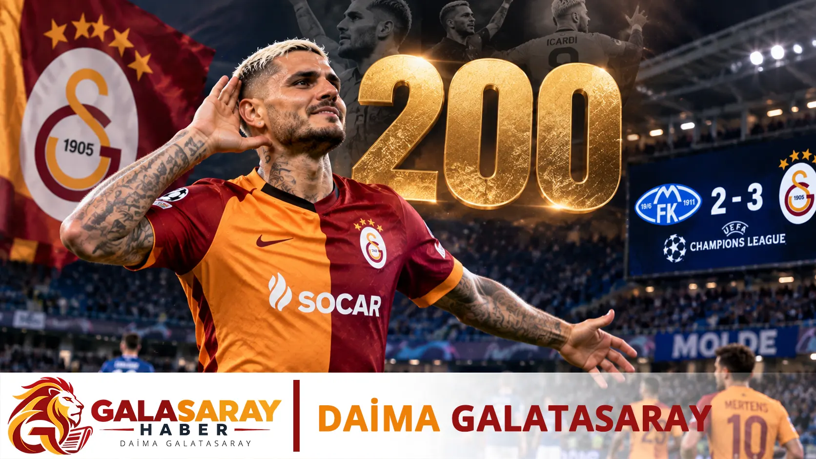 Icardi’nin 200. kulüp golü: Molde’de bitiricilik, doğru pas ve büyük eşik