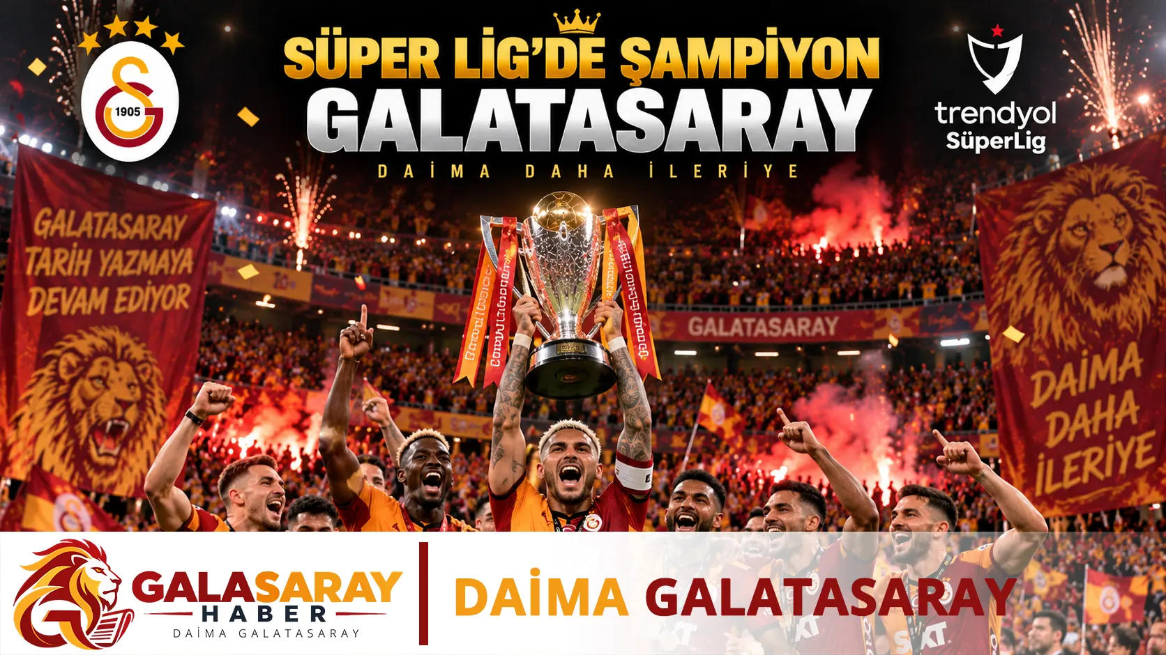 Süper Lig’de şampiyon Galatasaray